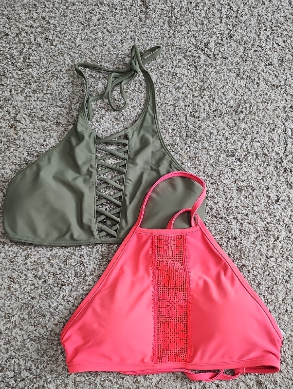 Pair Of Halter Bikini Tops. S And XS